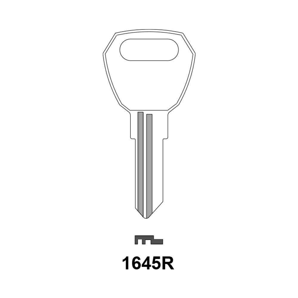 1645R Key Blank – Nickel