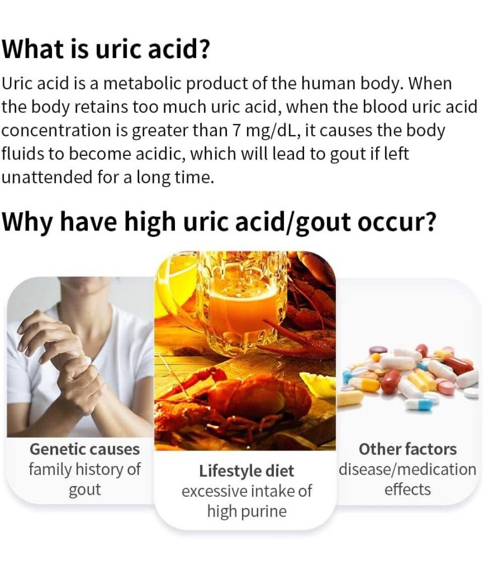 URIT PA-11 Uric Acid Test Kit - 50 Strips & Lancets for Home Health Monitoring