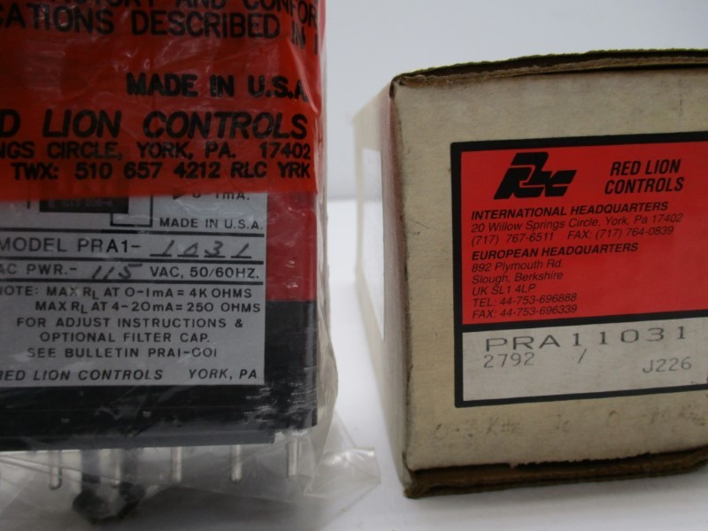 RED LION CONTROLS PRA11031 NSMP