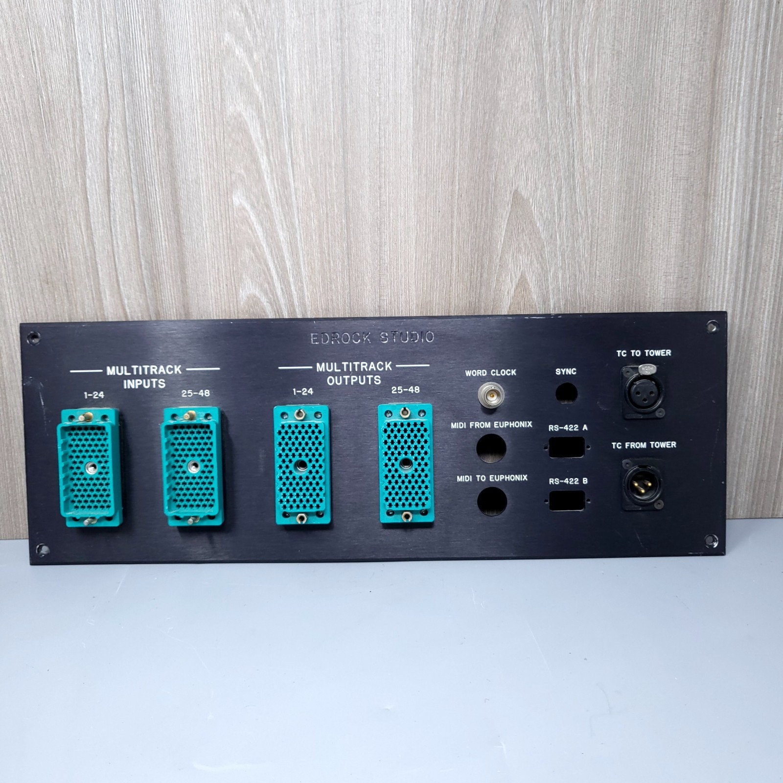 Custom 48ch Studio Patch Panel ELCO EDAC XLR Timecode Euphonix Rack