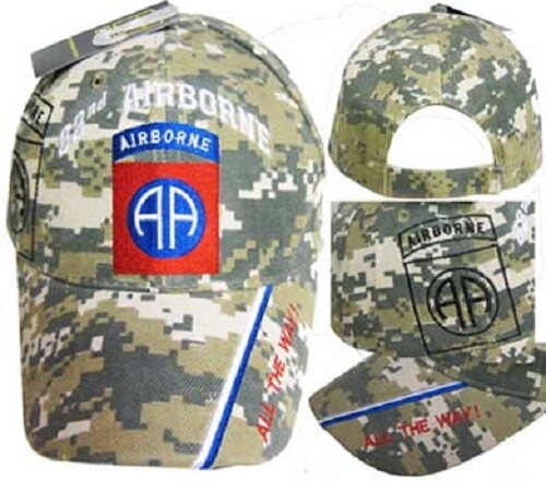 New Camo 82nd Airborne Division US Army Adjustable Hat All The Way Camouflage