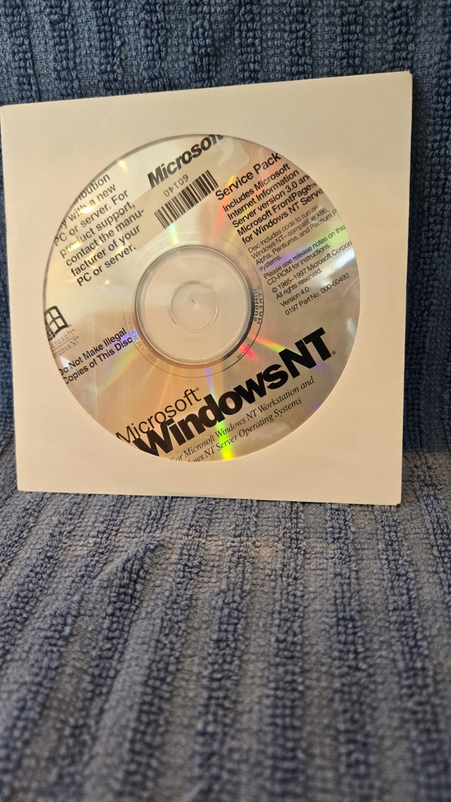 Windows NT Workstation V4.0  Installation Disc Version 3.