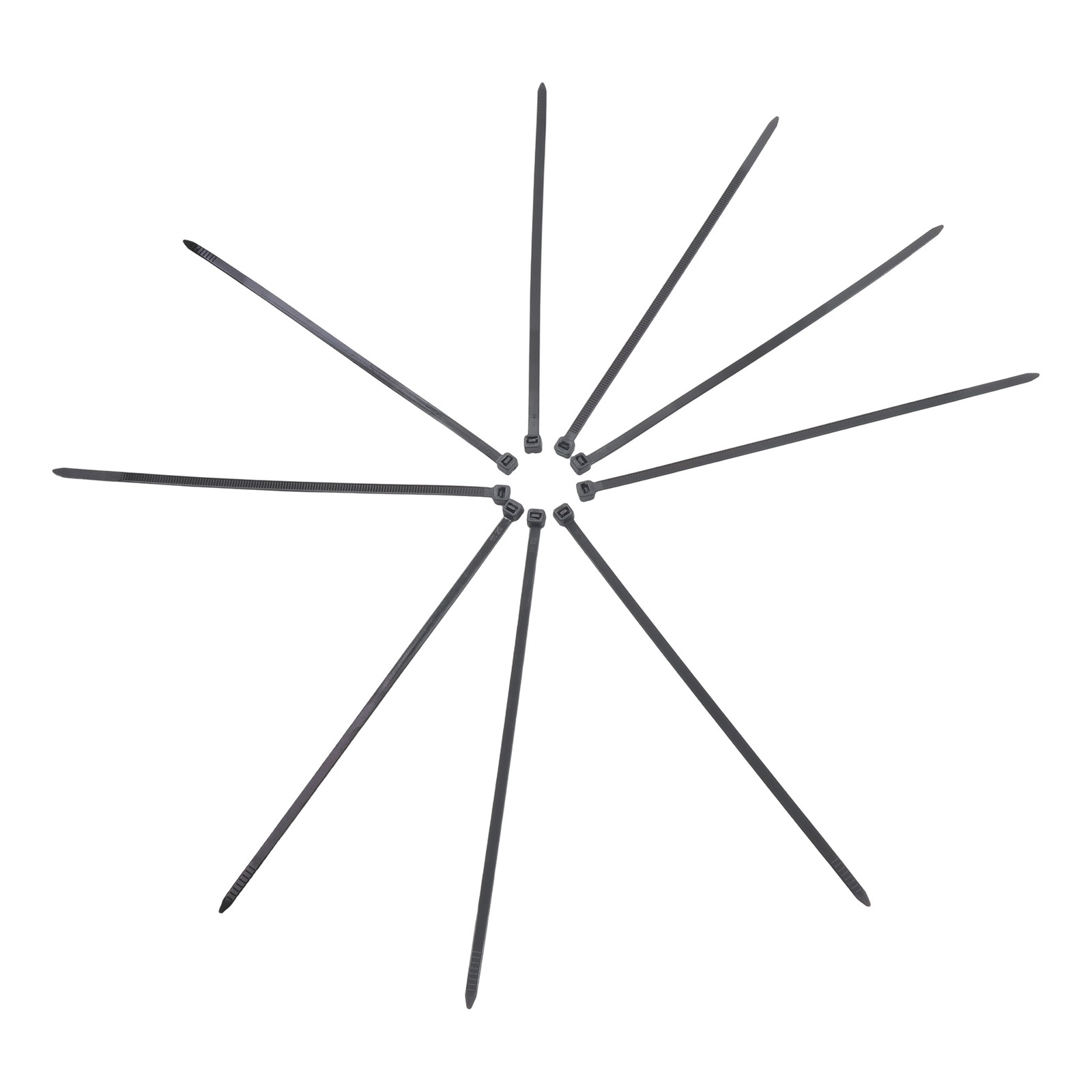 8 Inches, 65 lb Tensile Strength, Self-locking Nylon Cable Ties, Black, 1200Pcs