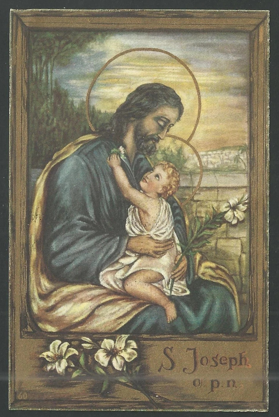 Holy card antique de San Jose santino image pieuses estampa