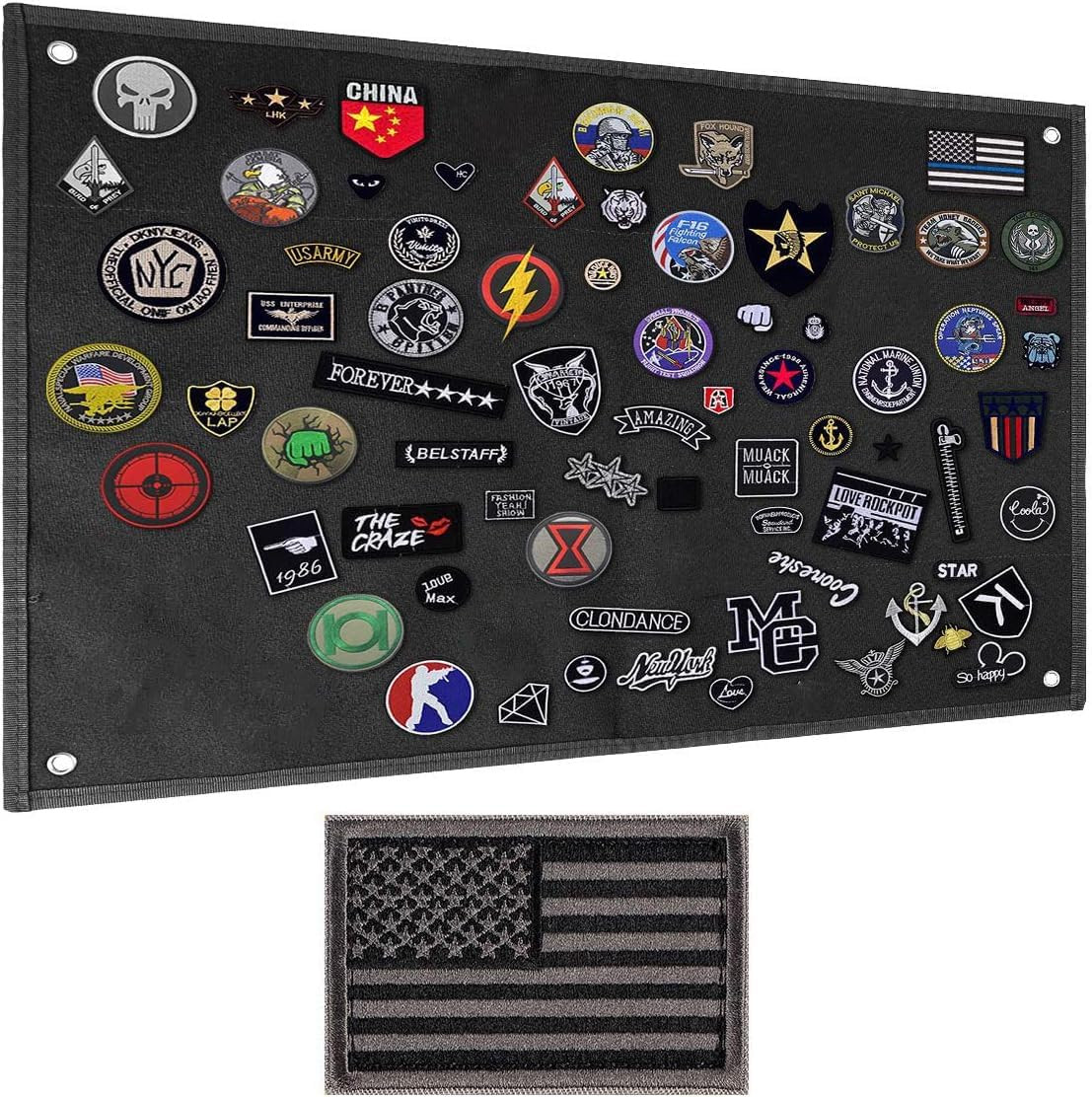 Tactical Board Patch Organizer Holder Display with Loop Surface 23.6"X17.7"