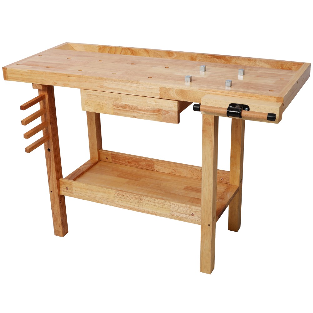 48" Adjustable Work Bench, Workbench Heavy-Duty Work Table for Garage, Workshop