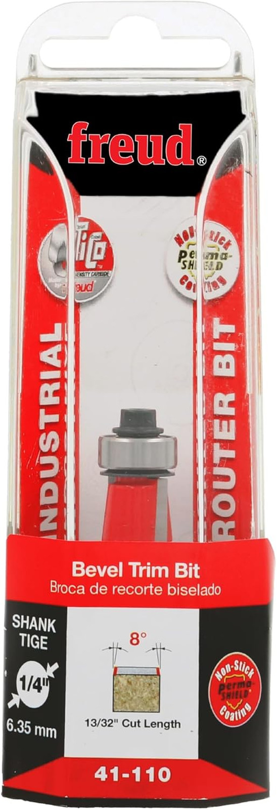 41-110: 9/16" (Dia.) Bevel Trim Bit with 1/4" Shank