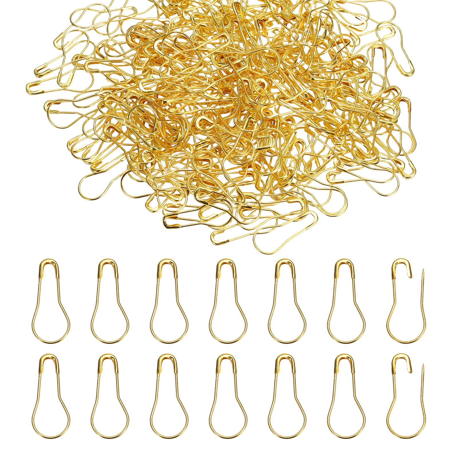 Safety Pins, 500Pcs Metal Bulb Safety Pins Stitch Markers Knitting Pin, Golden
