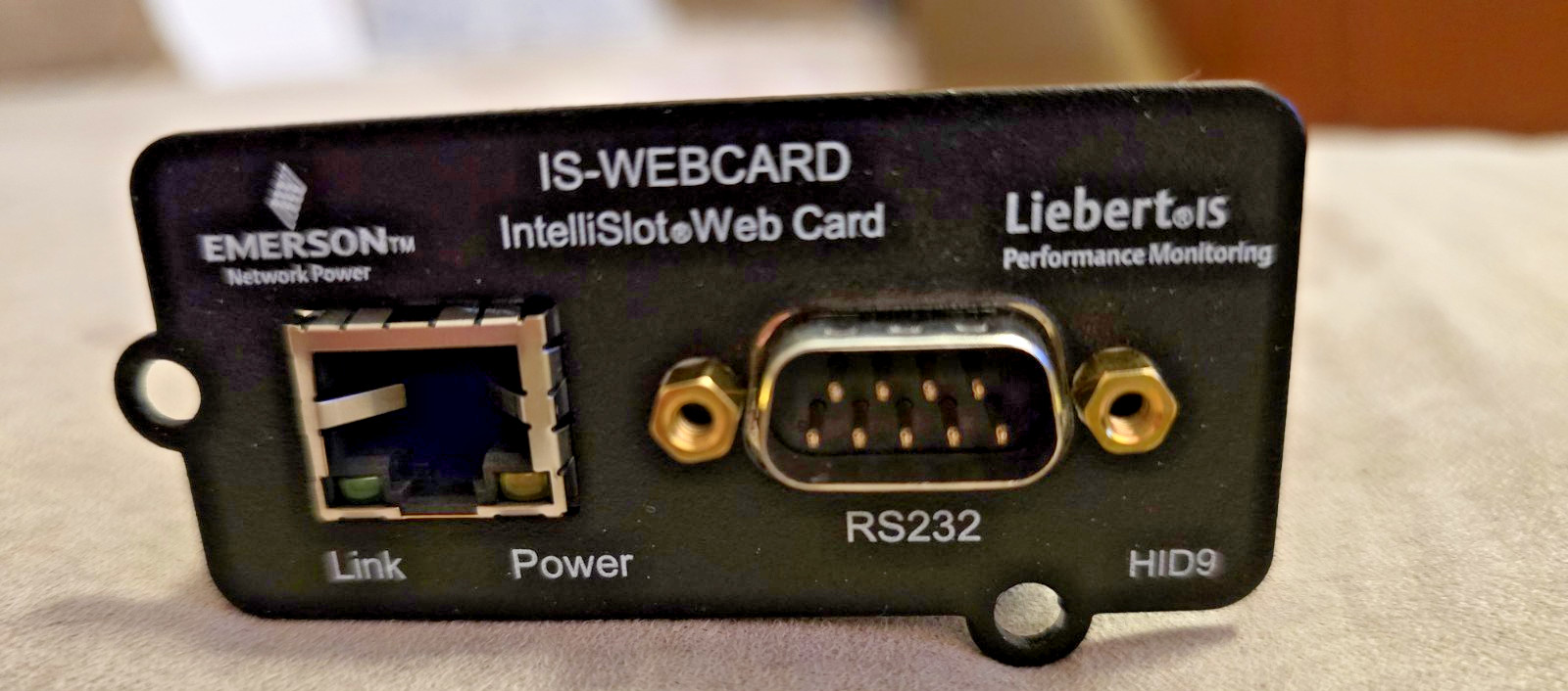 NEW Liebert IntelliSlot IS-WEBCARD Rev 13 UPS Network Card Ethernet