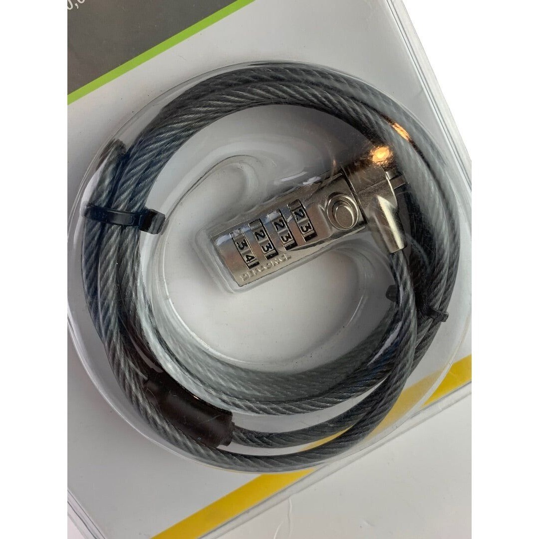 Targus Laptop Cable Lock Defcon CL 6.5ft long Combination Code Security Base