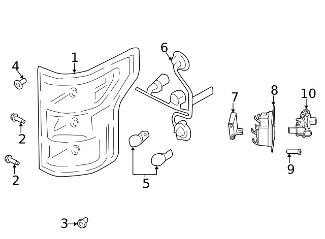 Genuine Ford Blind Spot Detection System Warning Sensor Bracket ML3Z-14D189-L