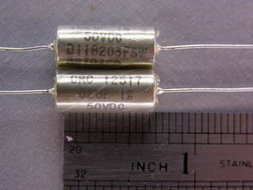 2 CRC D11 .02uF 50V 1% Metalized Teflon Capacitors