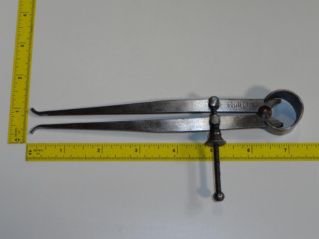 SAGAR INSIDE YANKEE CALIPERS SPRING STYLE VTG MACHINIST TOOL 6" NOS RARE FIND