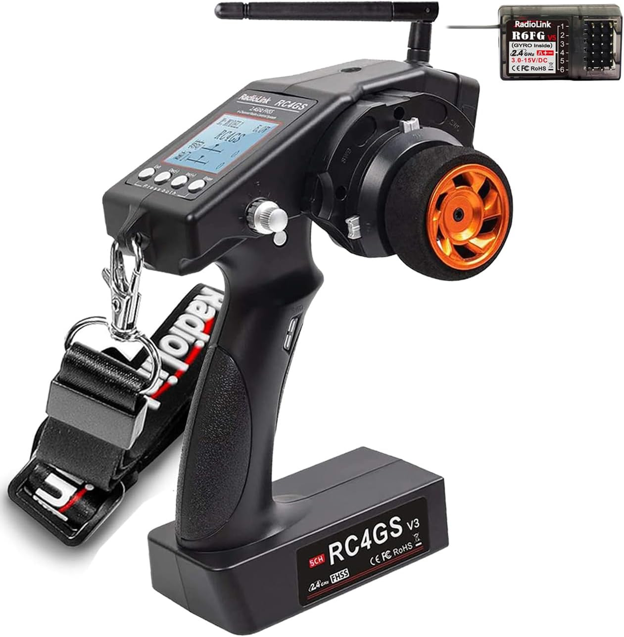 Radiolink RC4GS V3 5 Channels RC Transmitter and Gyro Receiver R6FG 2.4Ghz RC Ra