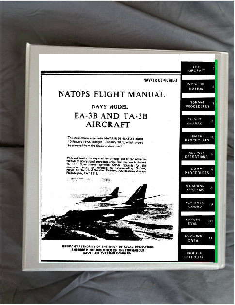 ea-3b ta-3b skywarrior aircraft flight manual manual & binder PRINTED free ship