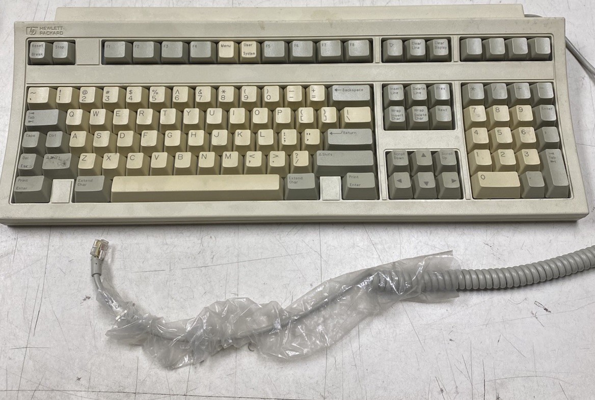 Vintage Hewlett Packard C3340-60201 Terminal Keyboard