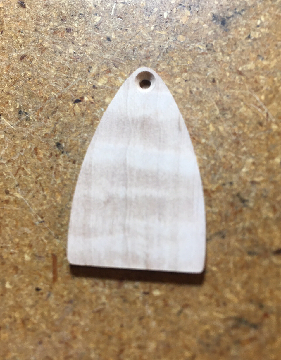 Guilford 4A Flame Maple Truss Rod Cover - fits PRS USA Model