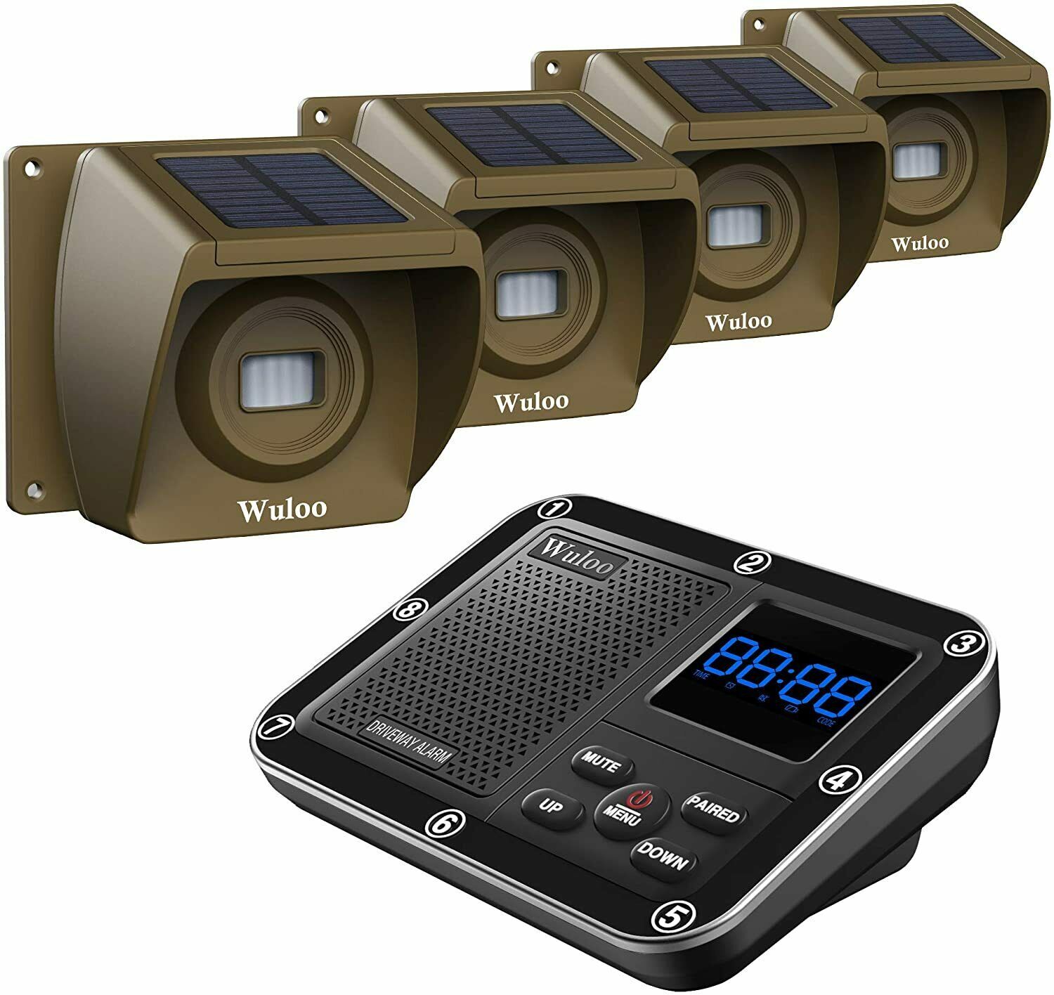 WULOO 1800ft Driveway Alarm Wireless Long Range Motion Sensor Waterproof Outdoor