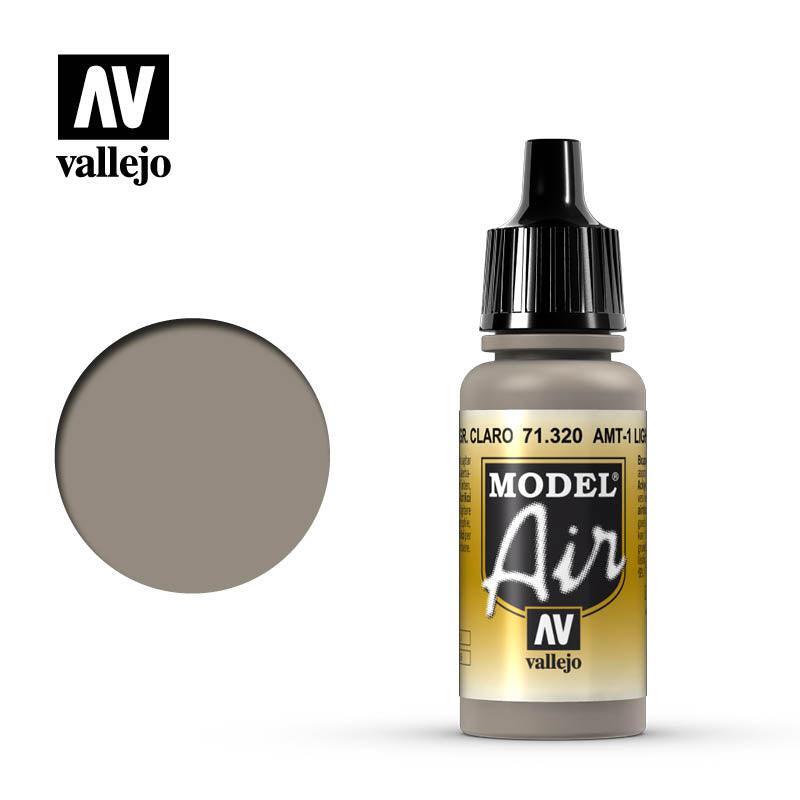 Vallejo 71320 Model Air AMT-1 Light Grey Brown Acrylic Paint 17ml - US