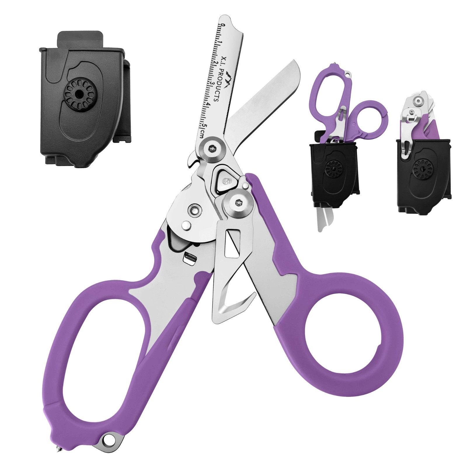 Emergency Trauma Shears Medic Emt Heavy  Duty Multi Purpose Shears Purple Handle
