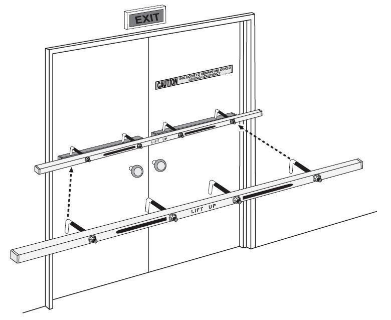 Exit Security SB-01-0072 Security Bar for 72" Outswing Double Door