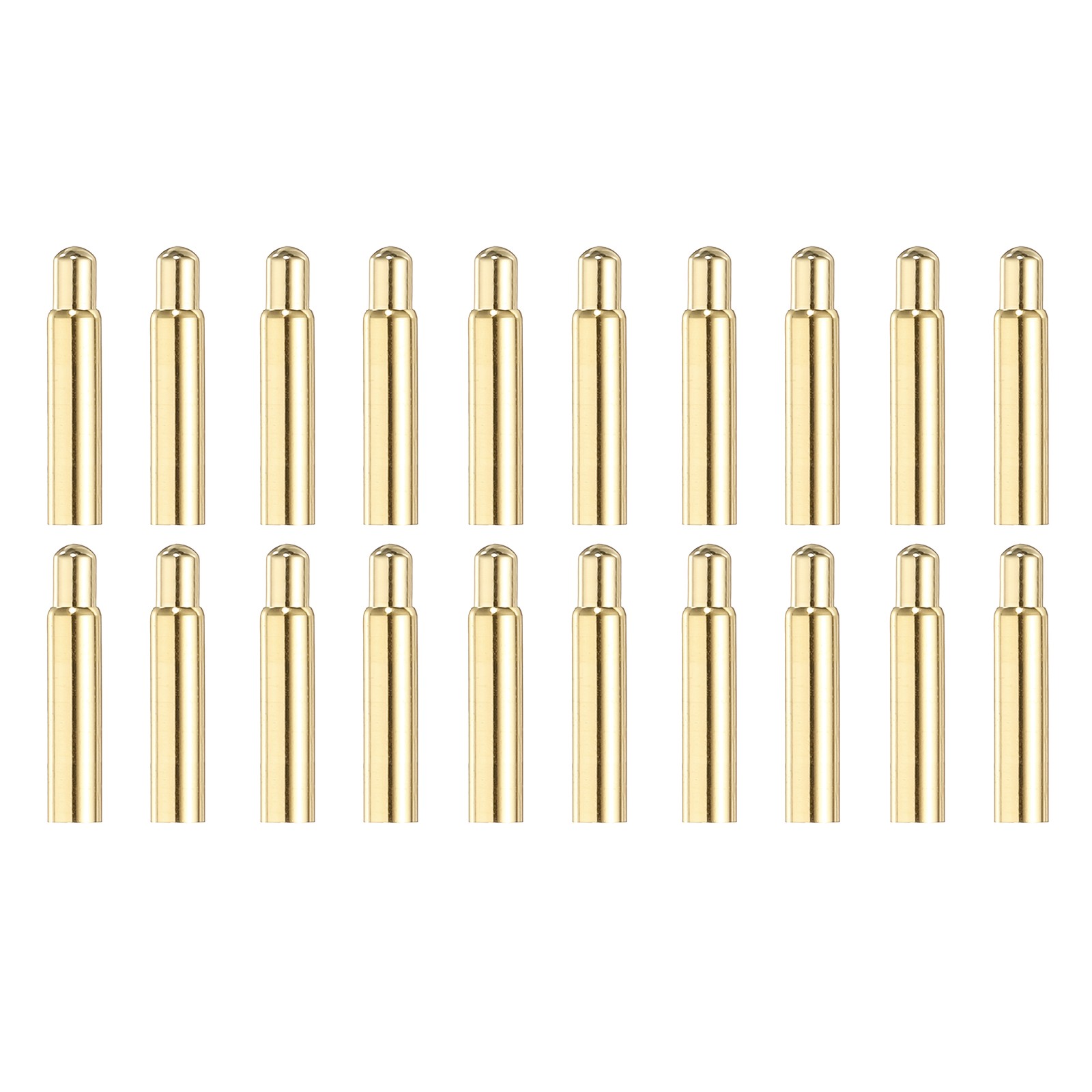 20 Pcs 14mm Spring Test Probe Pin, Gold Plated Spring Loaded Thimble Pins