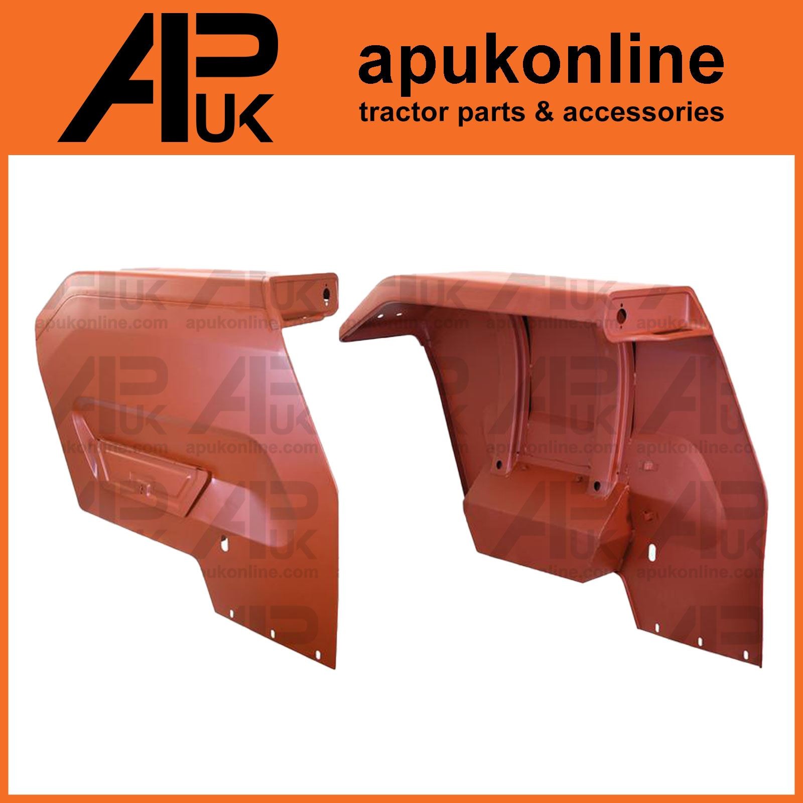 Mudguards Fender Pair Set Square Wings + Toolbox for Massey Ferguson 135 Tractor