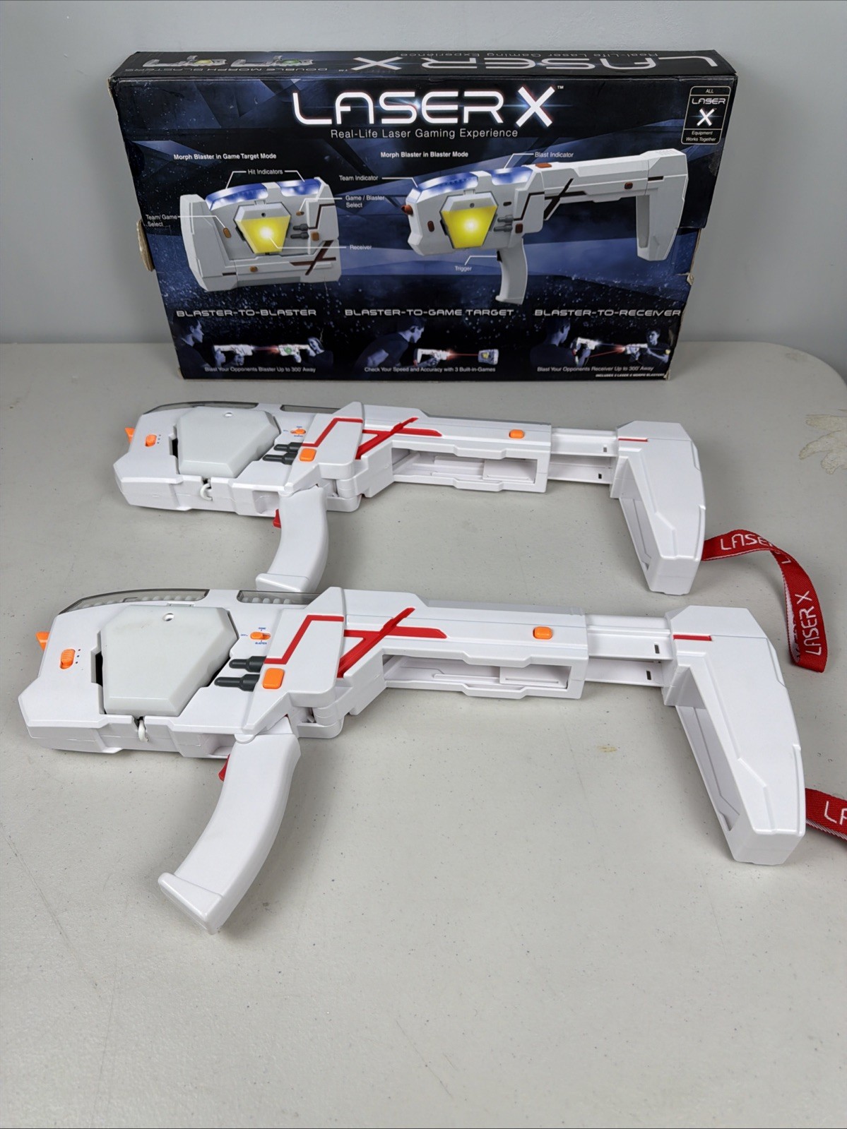 Laser X Double Morph Blasters Laser Tag Set - 88042 TESTED & WORKING