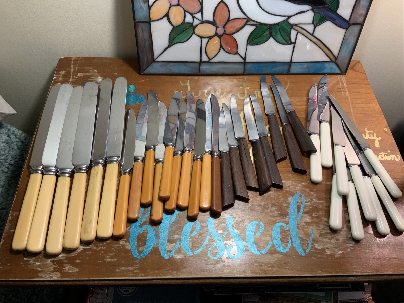 33 piece lot sheffield and elkington vintage knives English England Collectors
