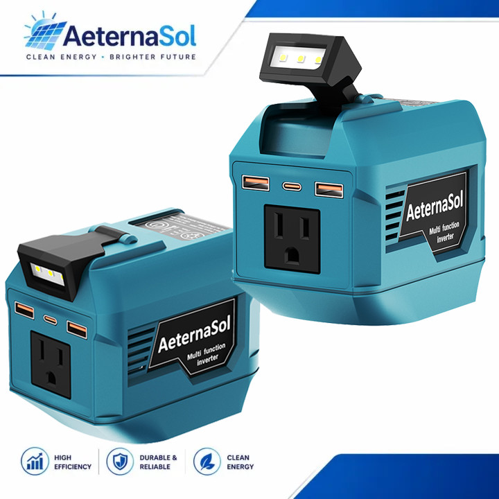 2-Pack 250W Inverter for Makita 18-20V Battery AC 110V Outlet USB-C PD Camping