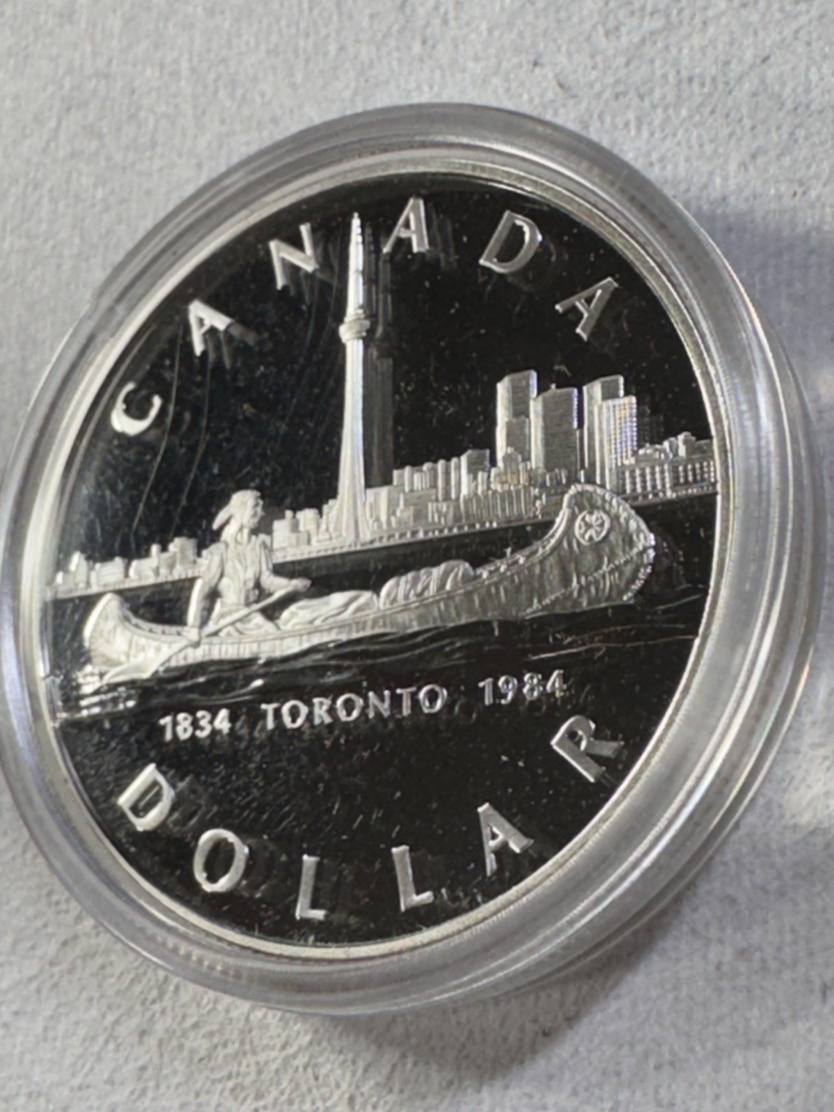 1984 Canada 1 Dollar Silver Proof Coin Toronto