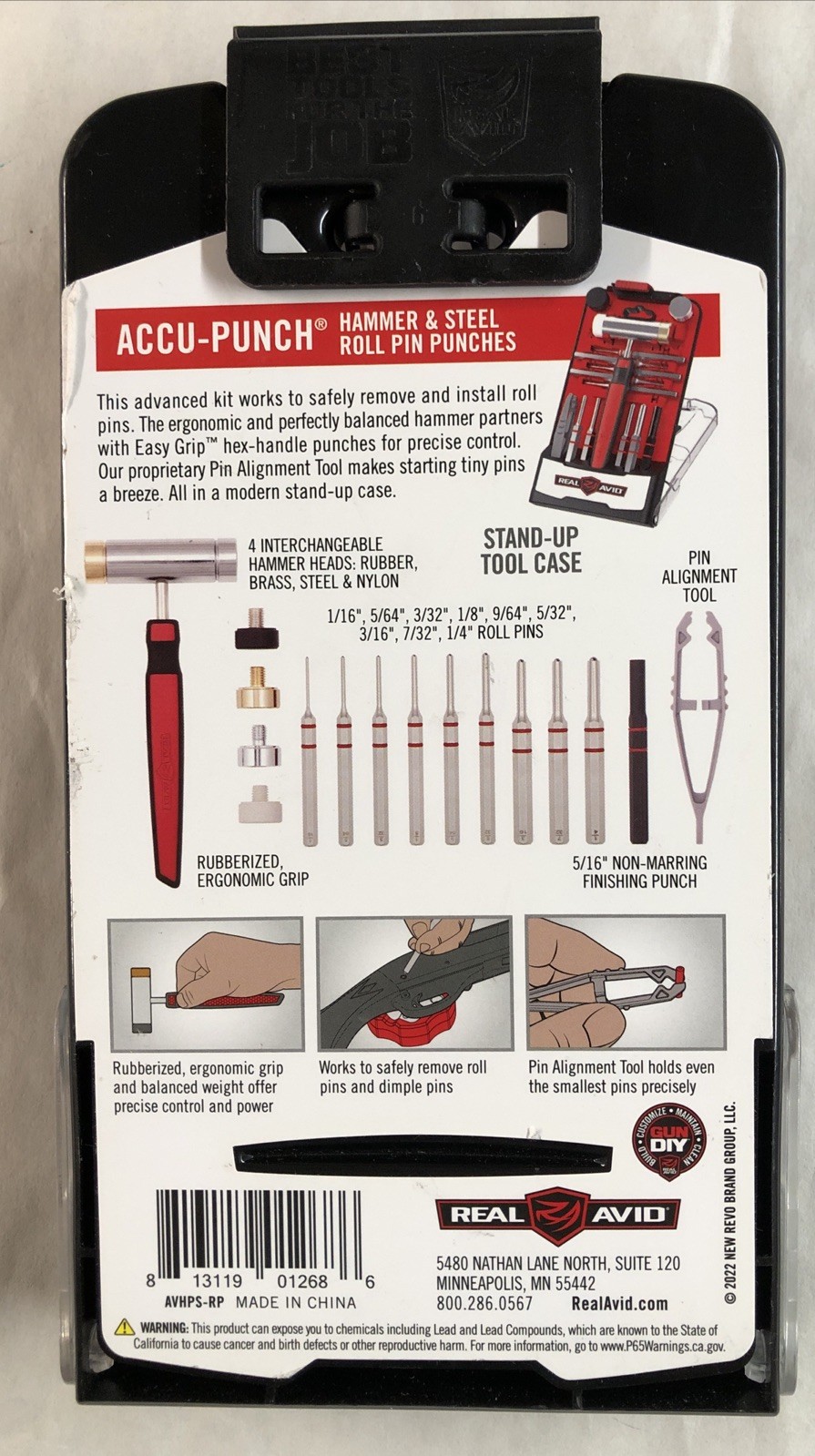 Real Avid Accu-Punch Hammer & Roll Pin Punch Set