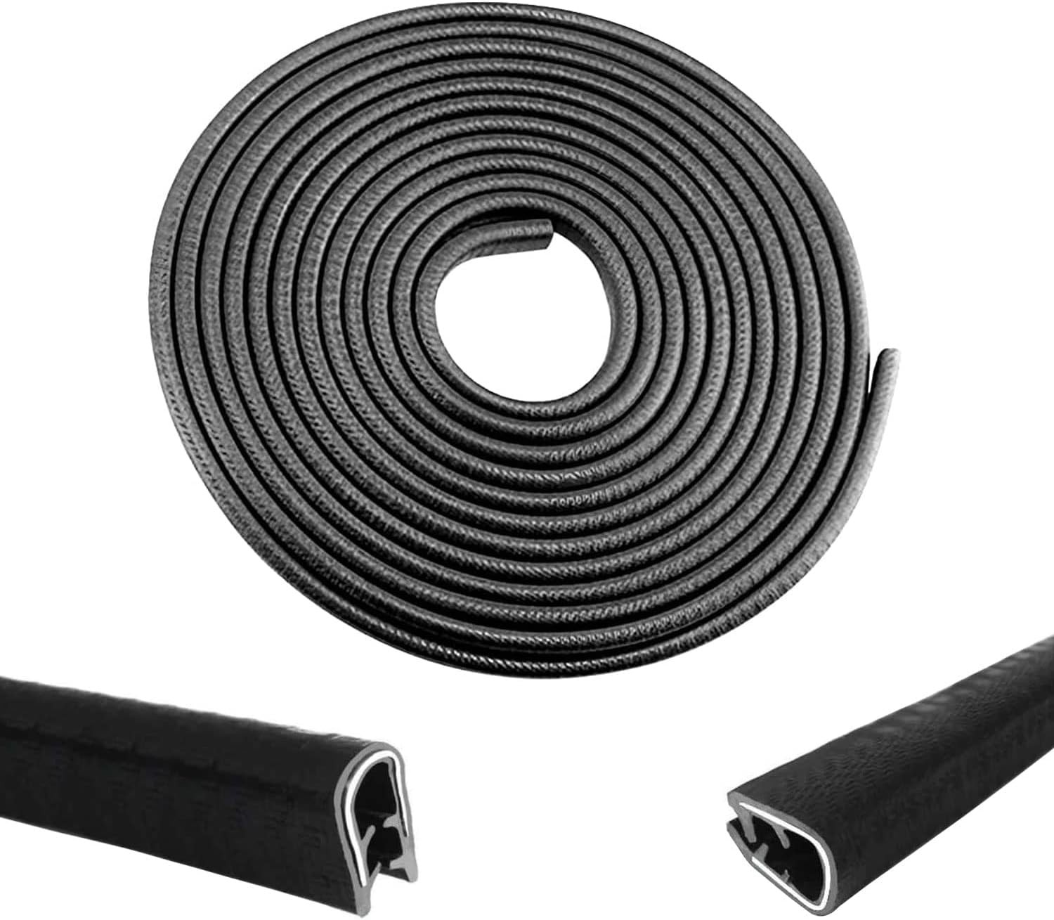 16.5Ft Car Door Edge Guards - Black Universal Fit Door Edge Prote Size: 16.5FT
