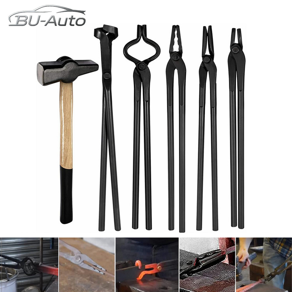 Knife Making Tongs Bladesmith Tong Set & Blacksmith Hammer 1.5 kg Forge Tools