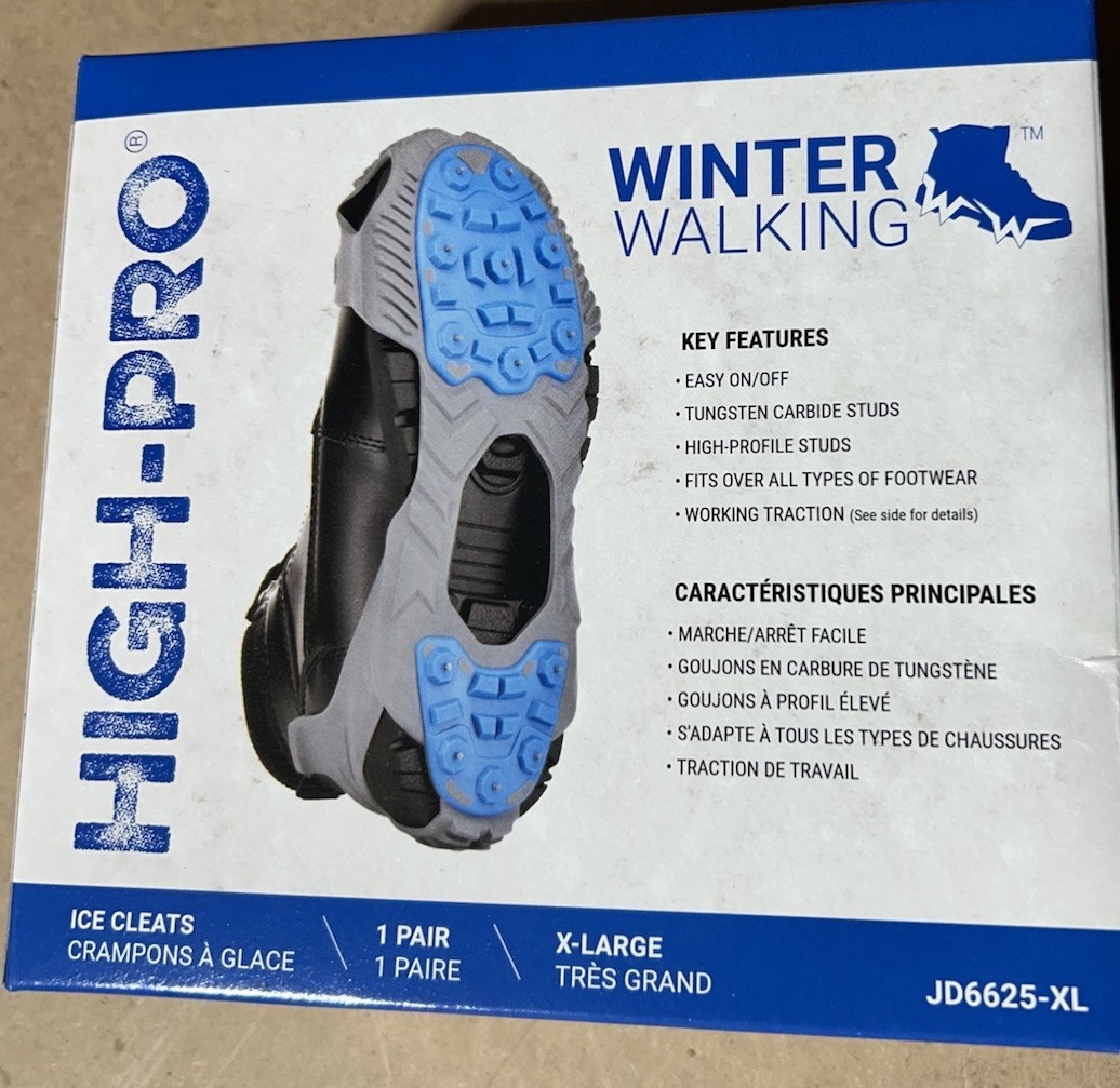 High-Pro Ice Cleat, Heavy-Duty Industrial Grade Traction Aid for Walking NEW XL