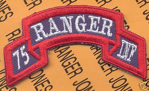 75th Infantry AIRBORNE RANGER Regiment Error scroll patch 1-H USAF