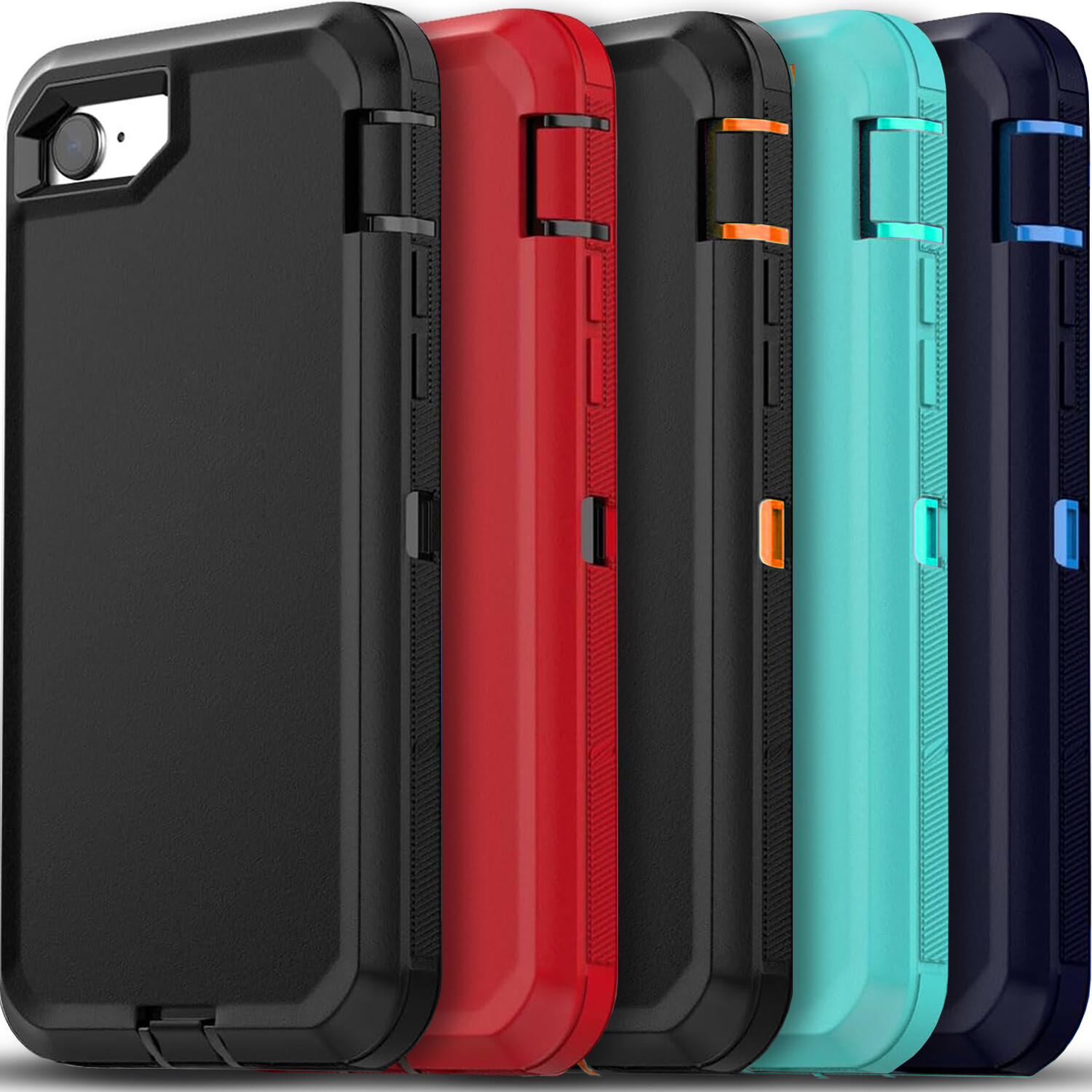 For iPhone SE Case /8/7 Plus/6S Phone Cover Shockproof Heavy Duty + Screen Glass