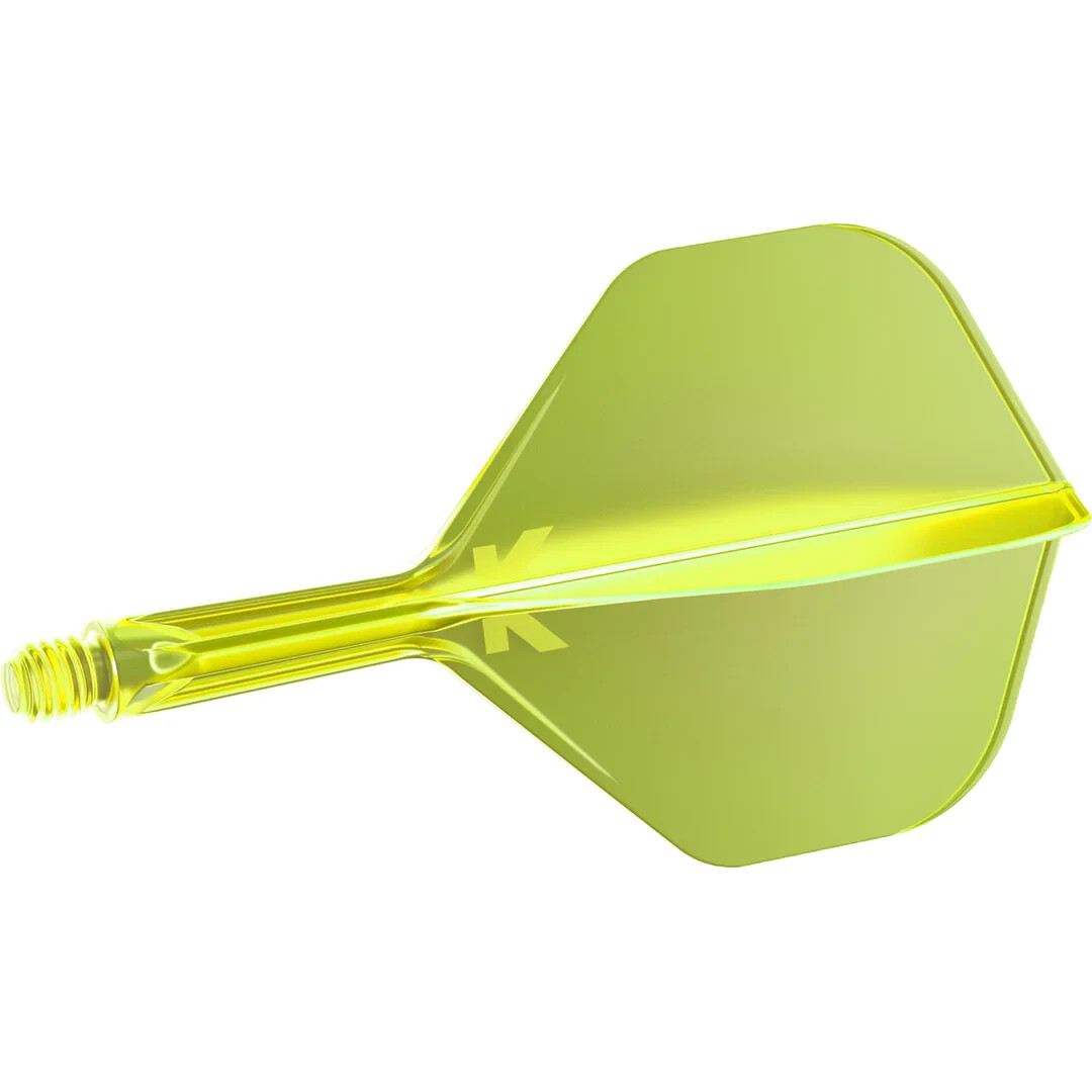 SHORT NEON YELLOW  NO2 TARGET K-FLEX 1 PIECE SHAFT AND FLIGHT