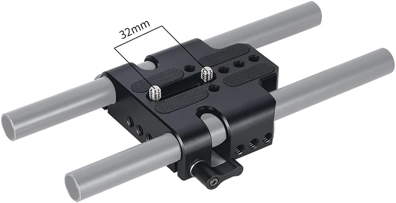 15mm Rod Baseplate Multi-Purpose Tripod Base Plate Applicable for DSLR Camera Ci