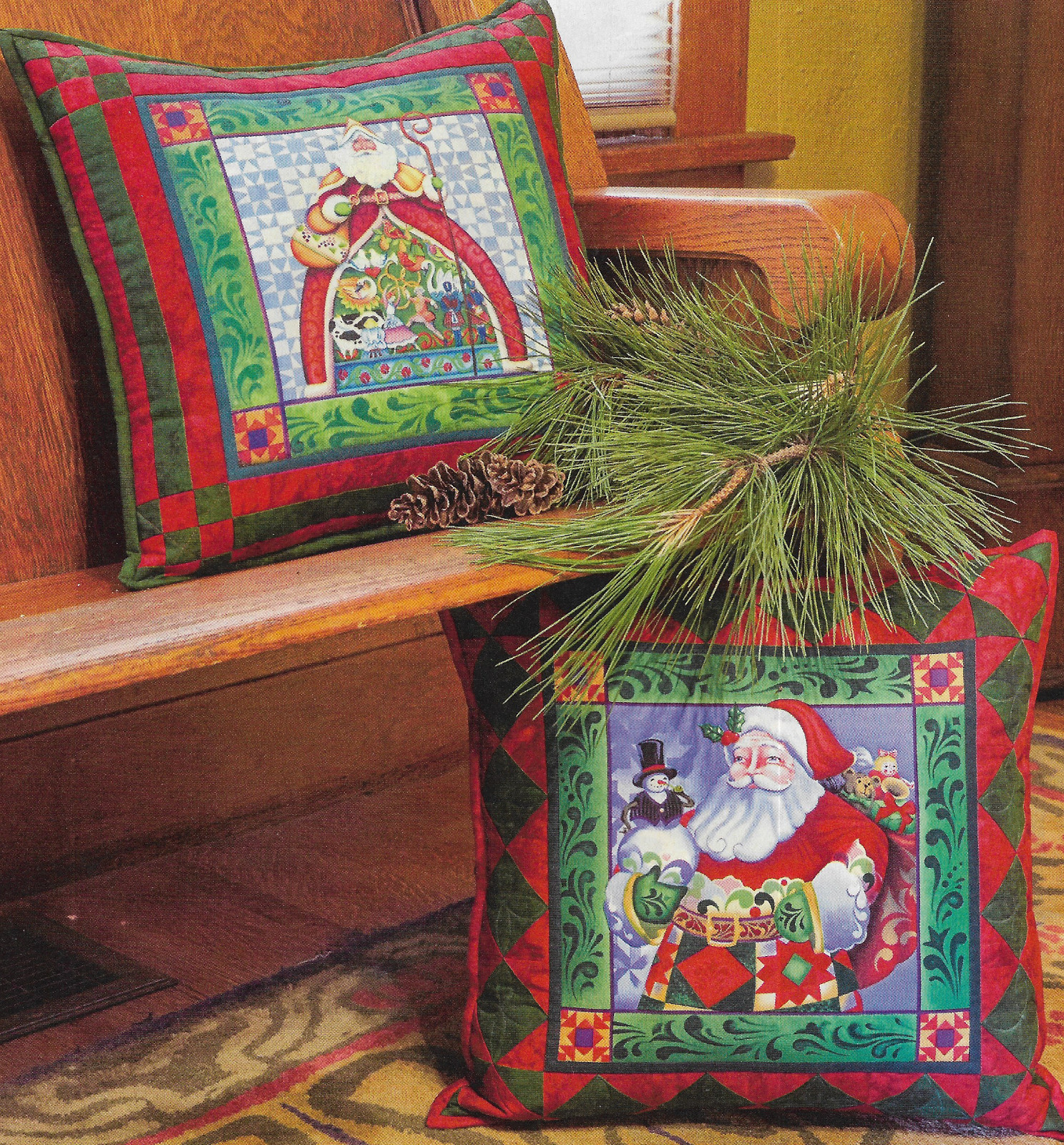Santa Pillows quilting pattern instructions