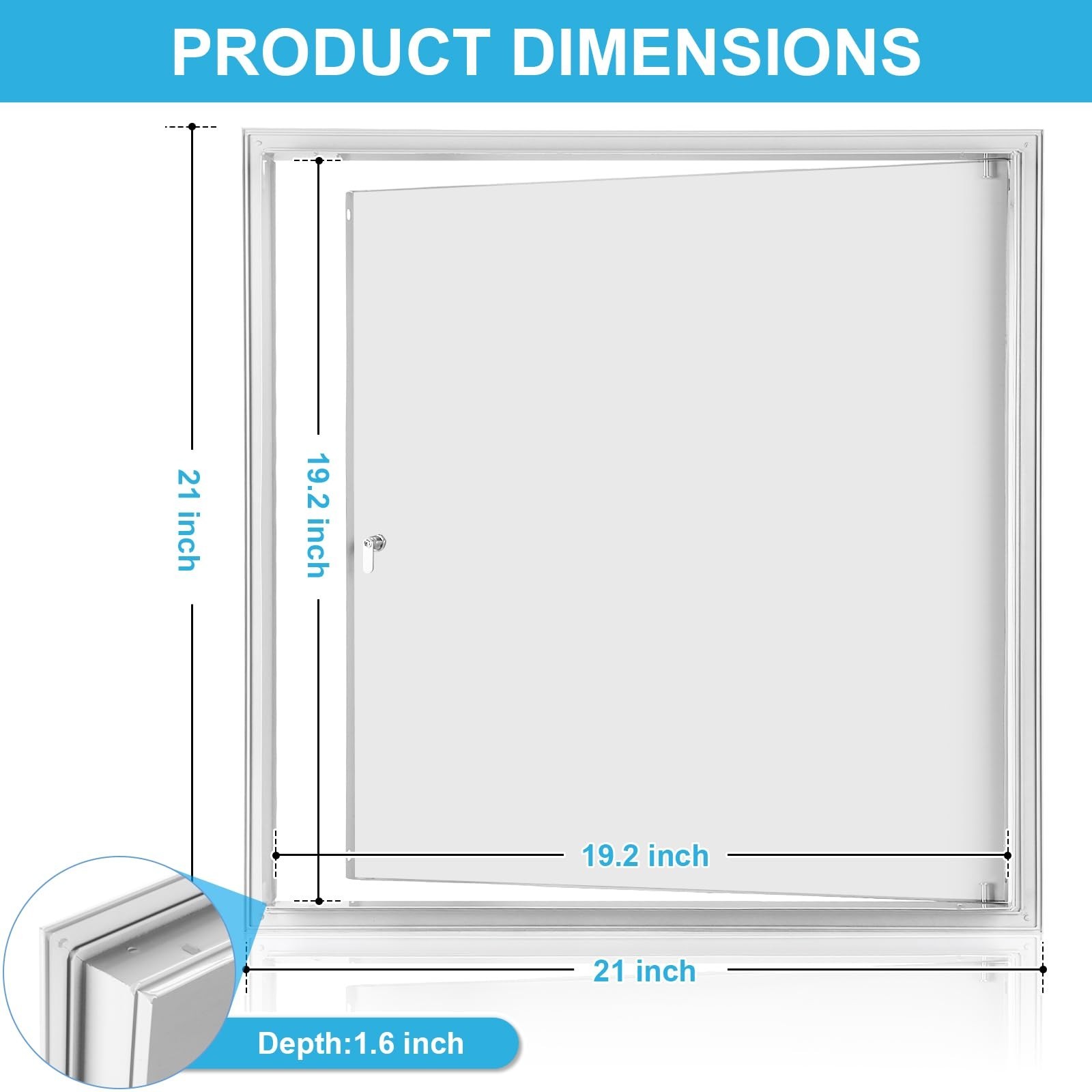Heavy Duty 20x20 Inch Drywall Access Panel with Lock & Key - Ceiling, Electrical