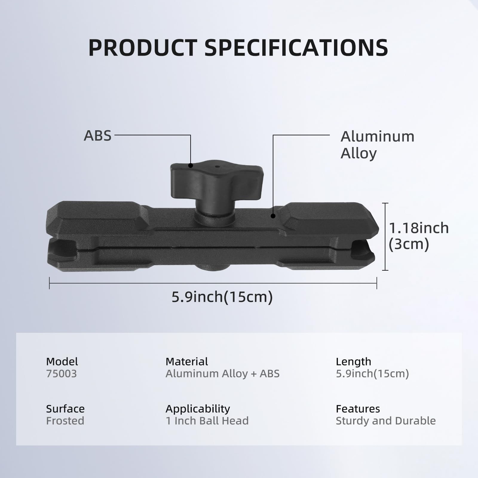 Mechrig Double Socket Arm,Extension Arm Compatible Large socket arm, Black