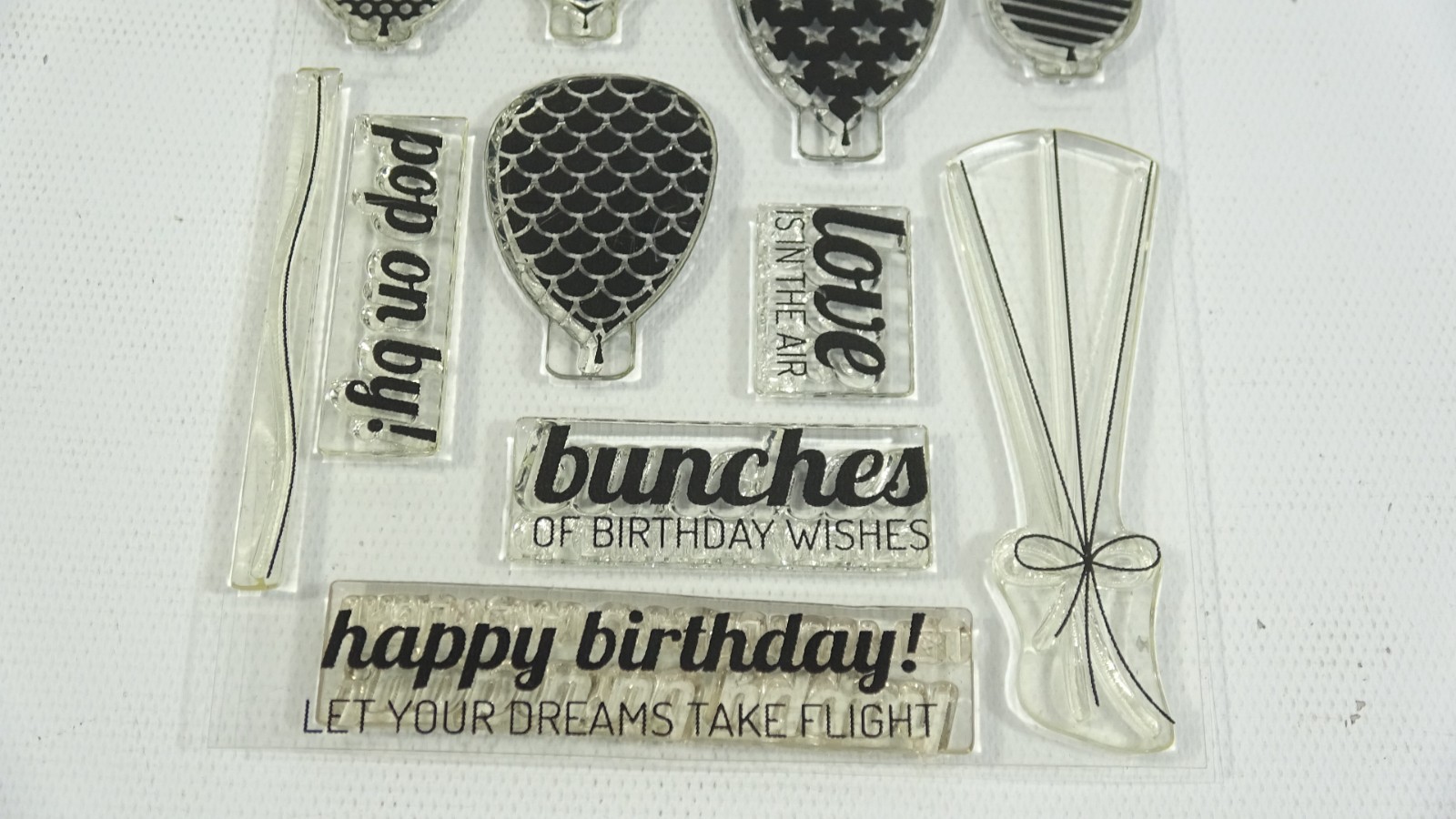 Birthday Love Pop on By Clear Balloon Stamp Set