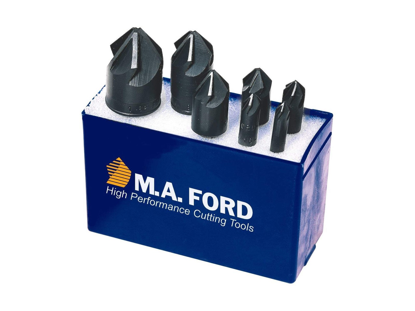 MA Ford 64T100003, 4 PC 90 Deg CountersinkSet 1/4, 1/2, 3/4, 1 TiN Coated