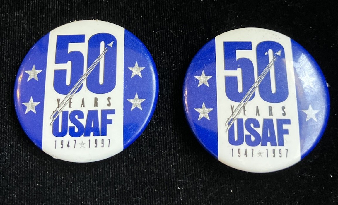Vintage USAF 50 Years Pinback Button 1947–1997 United States Air Force Pin