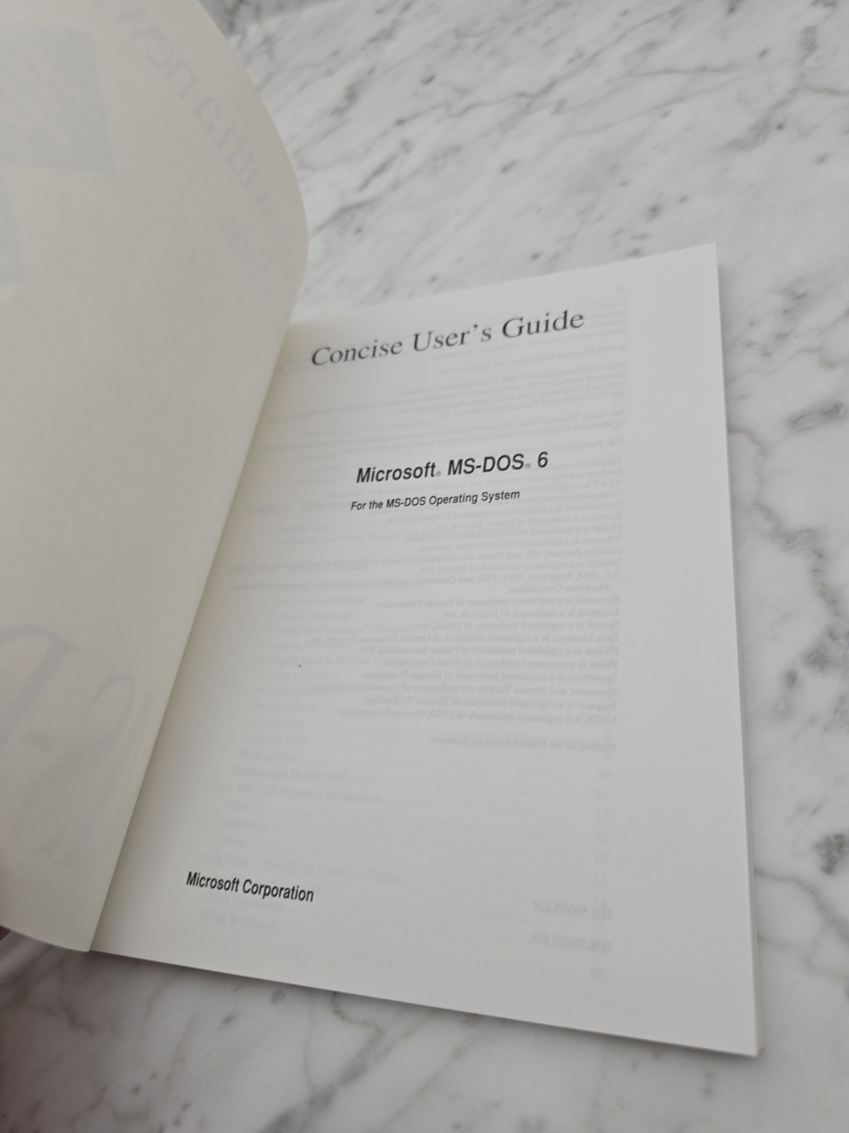 Vintage Microsoft MS-DOS 6.2 Concise User's Guide Manual PC Operating System