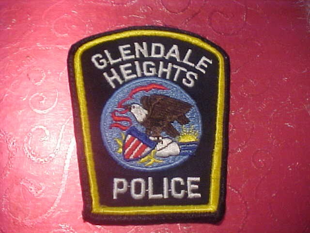 GLENDALE HEIGHTS ILLINOIS POLICE PATCH SHOULDER SIZE USED