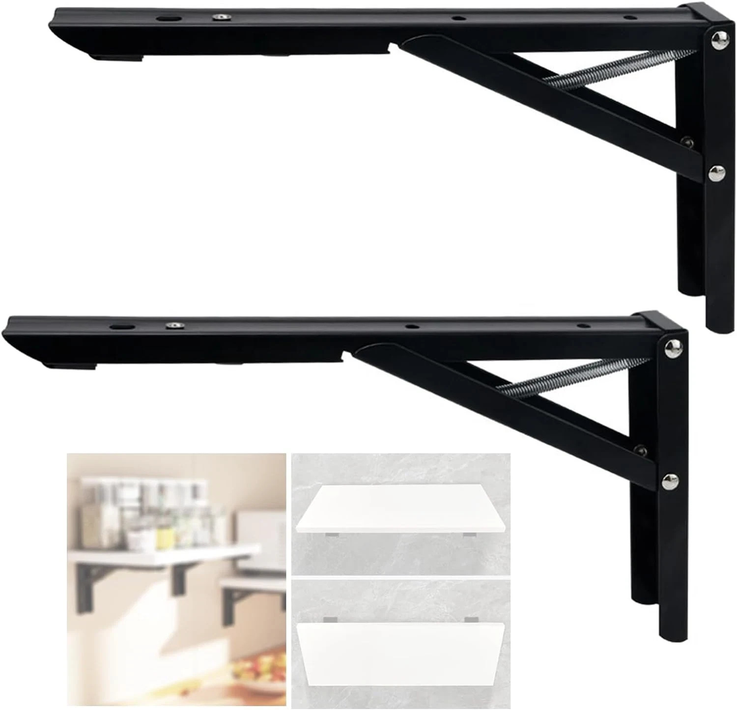 Wall Table Fold down Hinge,90 Degree Self-Locking Folding Hinge,Save Space Drop
