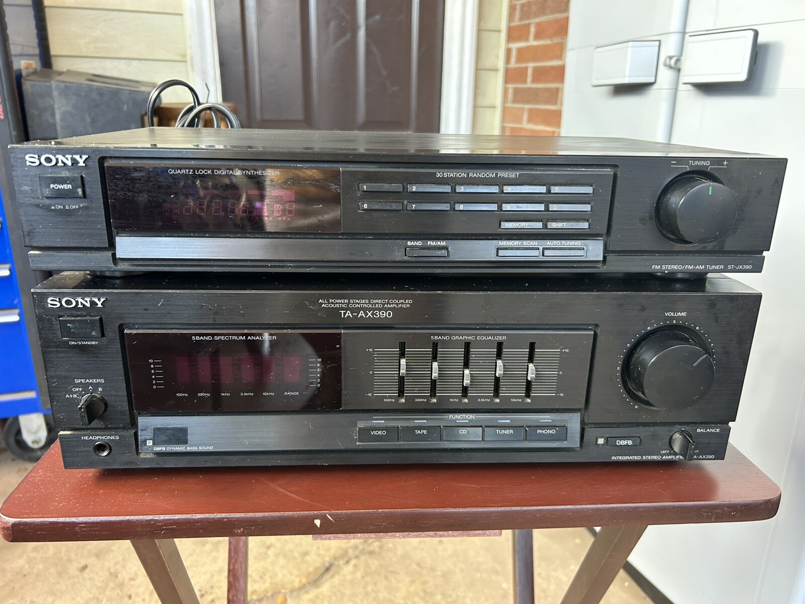 Vintage Sony TA-AX390 Amp & ST-JX390 Tuner  Great Condition