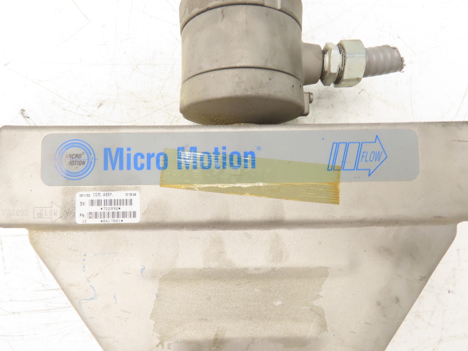Micro Motion R050S113NABAEZZZZ Mass Flow Sensor 1/2" *Ink Residue Needs Cleaned*